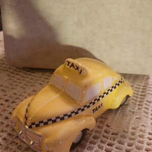 Yellow Toy Taxi Car From Dept 56